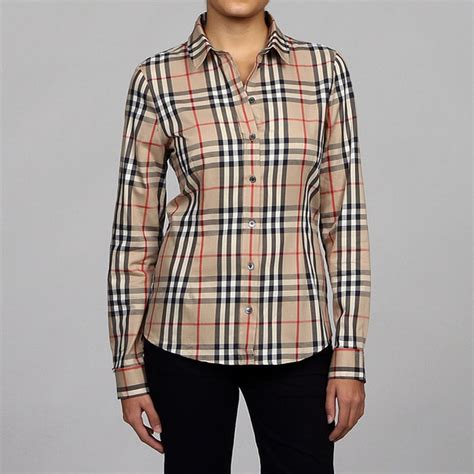 burberry ladies shirts sale|Burberry women's button down shirts.